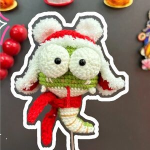 Handmade Christmas snake key chain